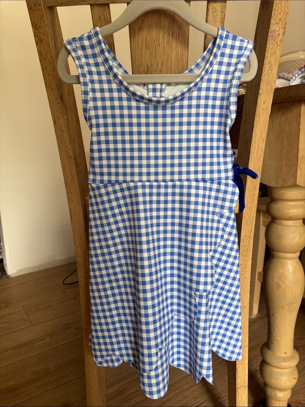 Toddler girls gingham athletic dress